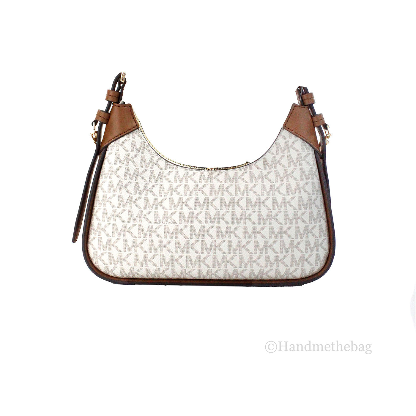 Michael Kors Wilma Small Vanilla PVC Chain Crossbody Bag LadyShow.Store