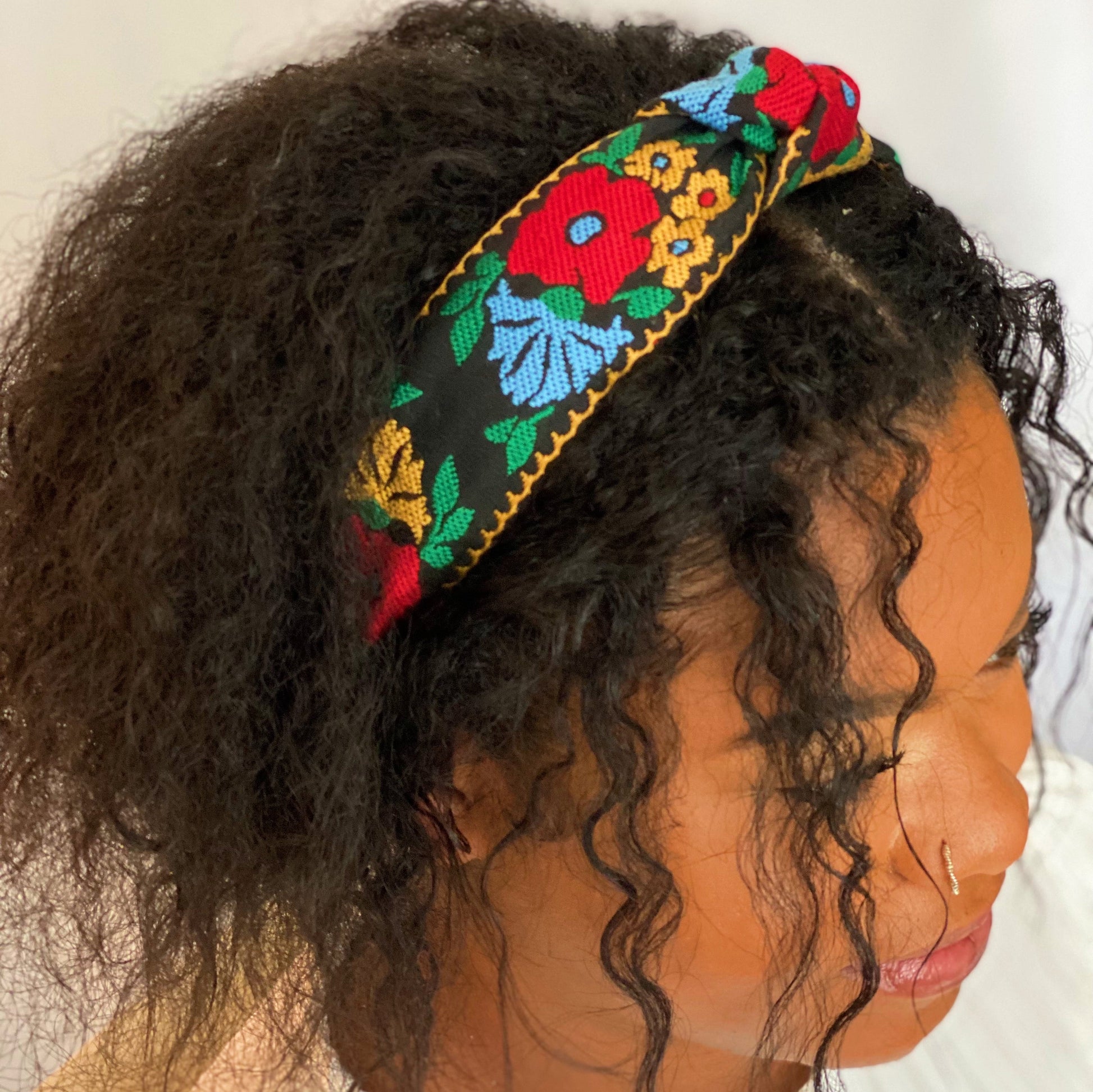 French Floral Embroidered Headband LadyShow.Store