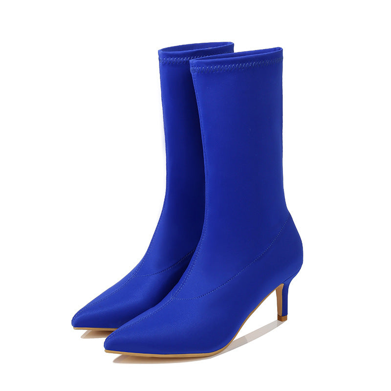 Women's Shoes Stylish Ankle Boots Sexy Pointed Toe Stiletto High Heels Boots LadyShow.Store