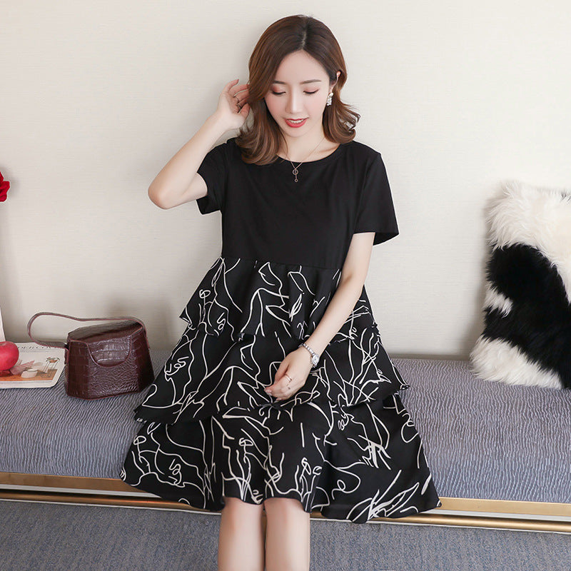 Summer Maternity Dress with Chiffon T-Shirt Design Pi-Mart