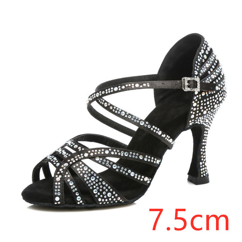 Silver High-Heeled Latin Dance Shoes LadyShow.Store