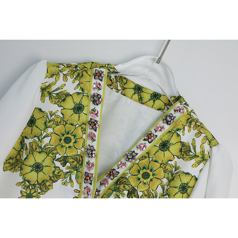 Retro Temperament Printed Dress Women NorixaFashion.com