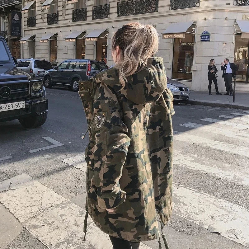 Winter Cold Resistant Camouflage Cotton Jacket for Camping Pi-Mart