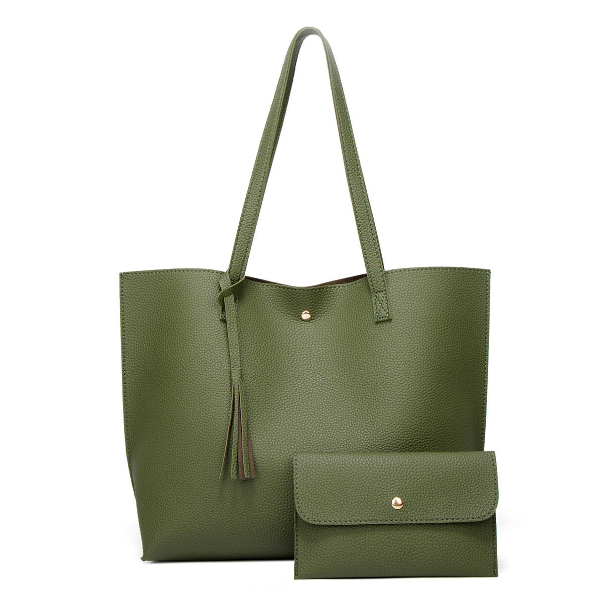 Pure Color Large Capacity Mother-and-Child Tote Bag Pi-Mart