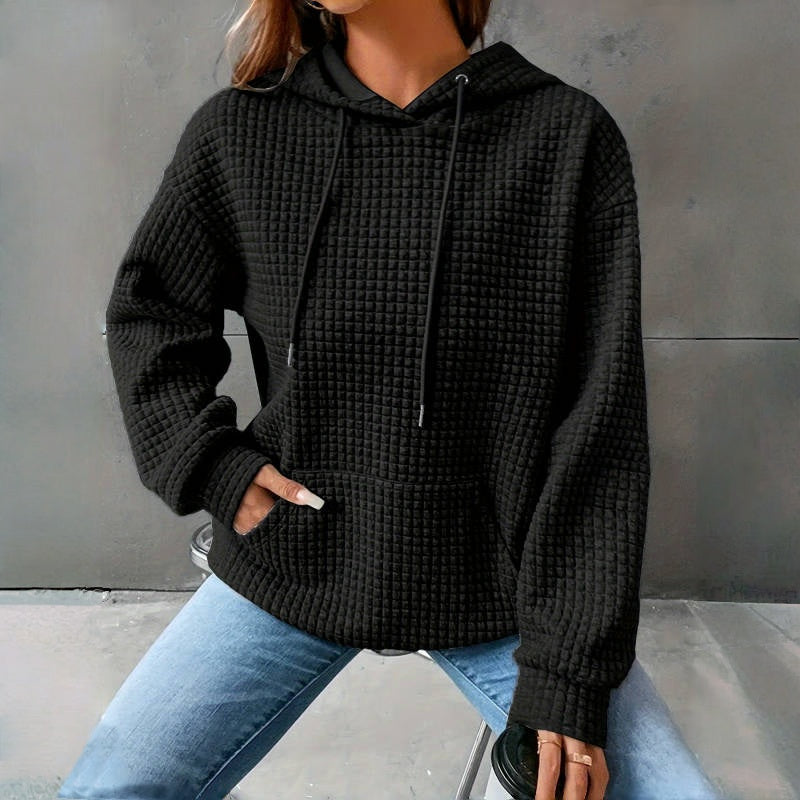 Women's Loose Fitting Hooded Long Sleeved Sweatshirt NorixaFashion.com