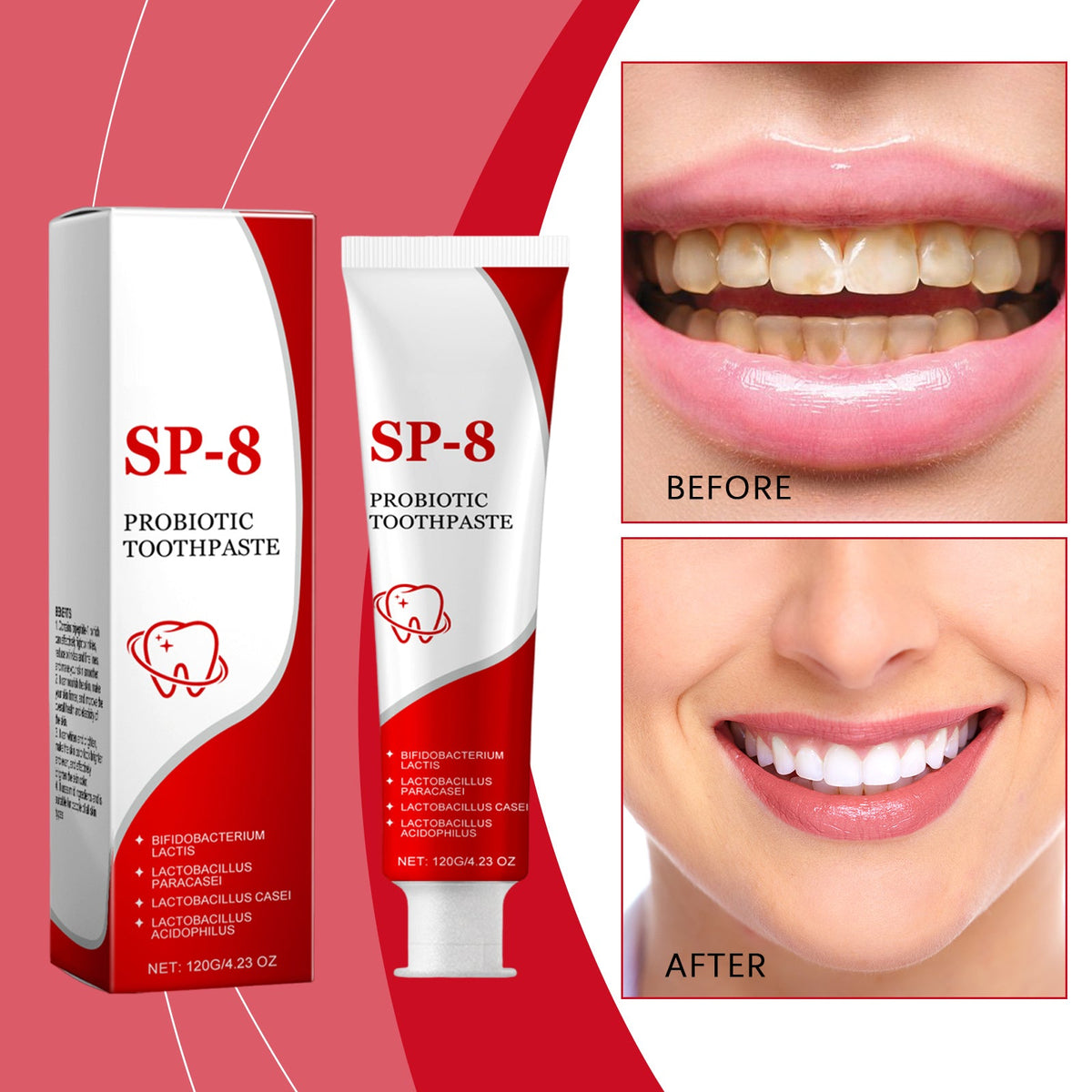 Probiotic Whitening And Stain-Removing Toothpaste 120g Tri Light Beauty
