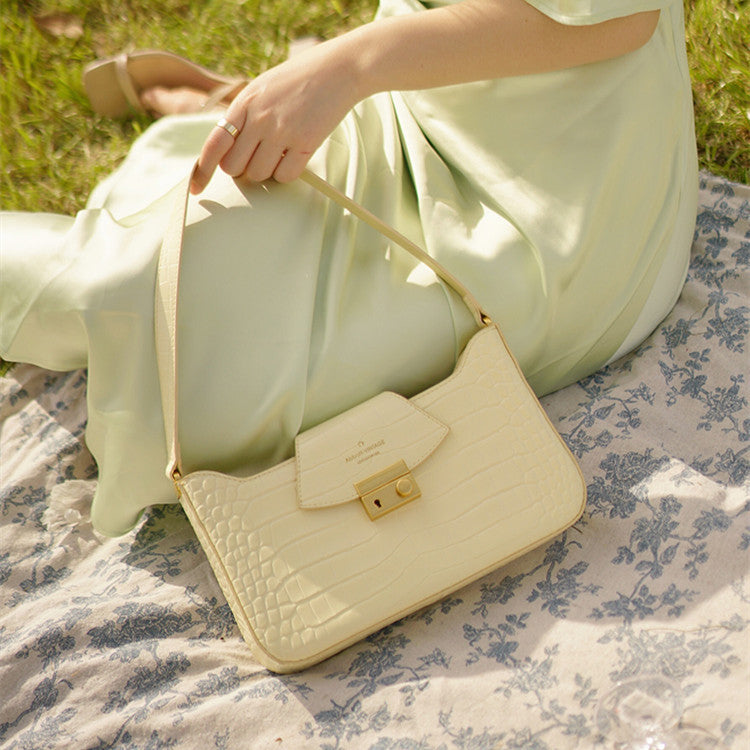 Women's Simple Fashion Underarm Baguette Handbags LadyShow.Store