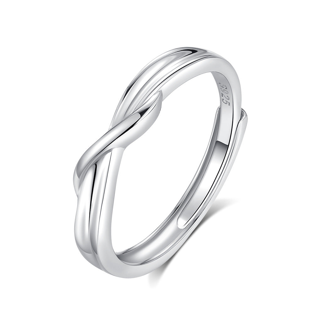 S925 Silver Adjustable Ring For Couples LadyShow.Store