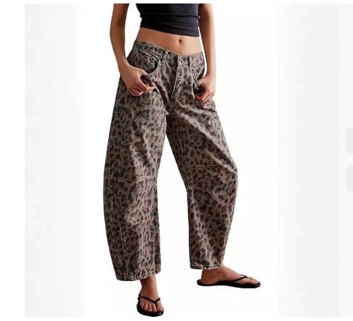 High Stretch Mid-Rise Barrel Jeans Fashion Wide Leg Shape Women Casual Baggy Mid Waist Denim Jeans NorixaFashion.com