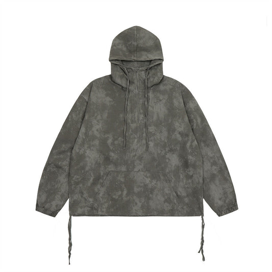 Tie-dyed Stand Collar Hooded Pullover Men's Clothing Best YouTube Store
