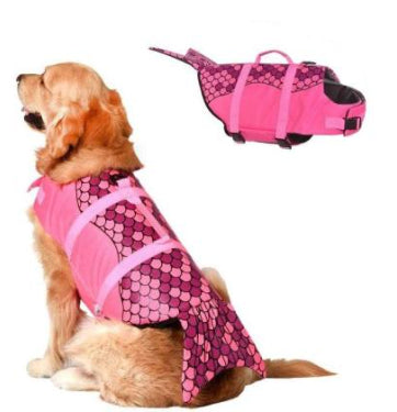 Mermaid Shark Pet Dog Swimming Life Vest Adjustable Dog Life Jacket for Small Large Pet Dog Summer Dog Life Aid Vest Swimwear Pets Fashion