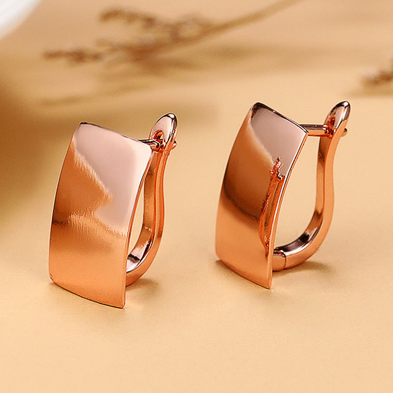 Earrings Rectangular Earrings Rose Gold Ear Clip LadyShow.Store
