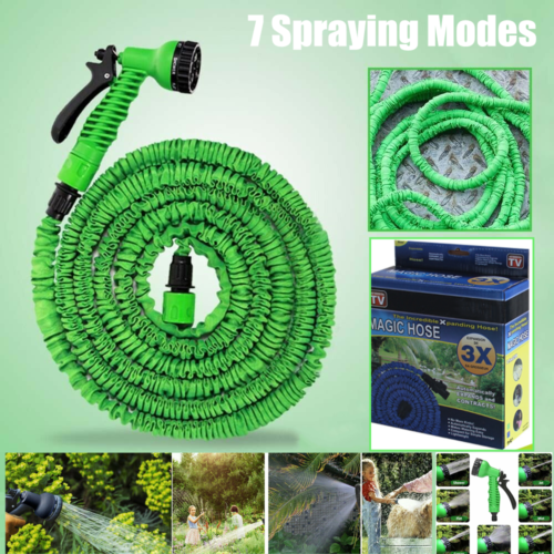 7Function Spray Nozzle 100FT Water Hose Gun Multi Pattern Garden Adjustable Mist