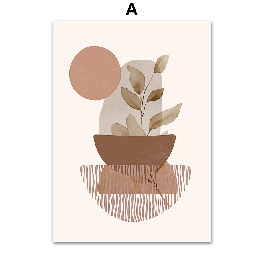 Abstract Geometric Boho Painting PearlNestDecor.com
