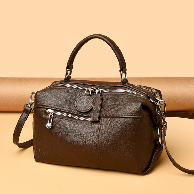 Womens Shoulder Bag Made From Premium Full-grain Cowhide For A Luxurious LuxuryLifeWay Online Store