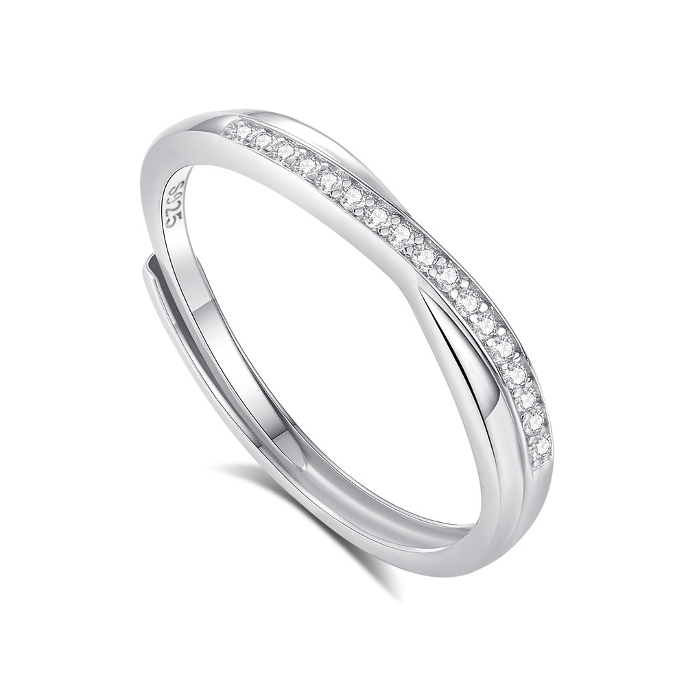 S925 Silver Adjustable Ring For Couples LadyShow.Store