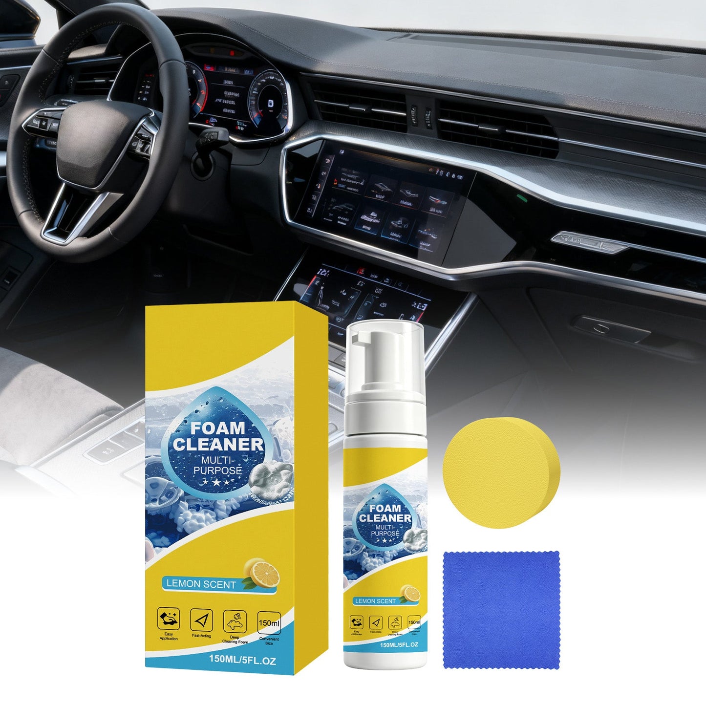 Multi-purpose Foam Cleaning Kit 150ml Tri Light Beauty