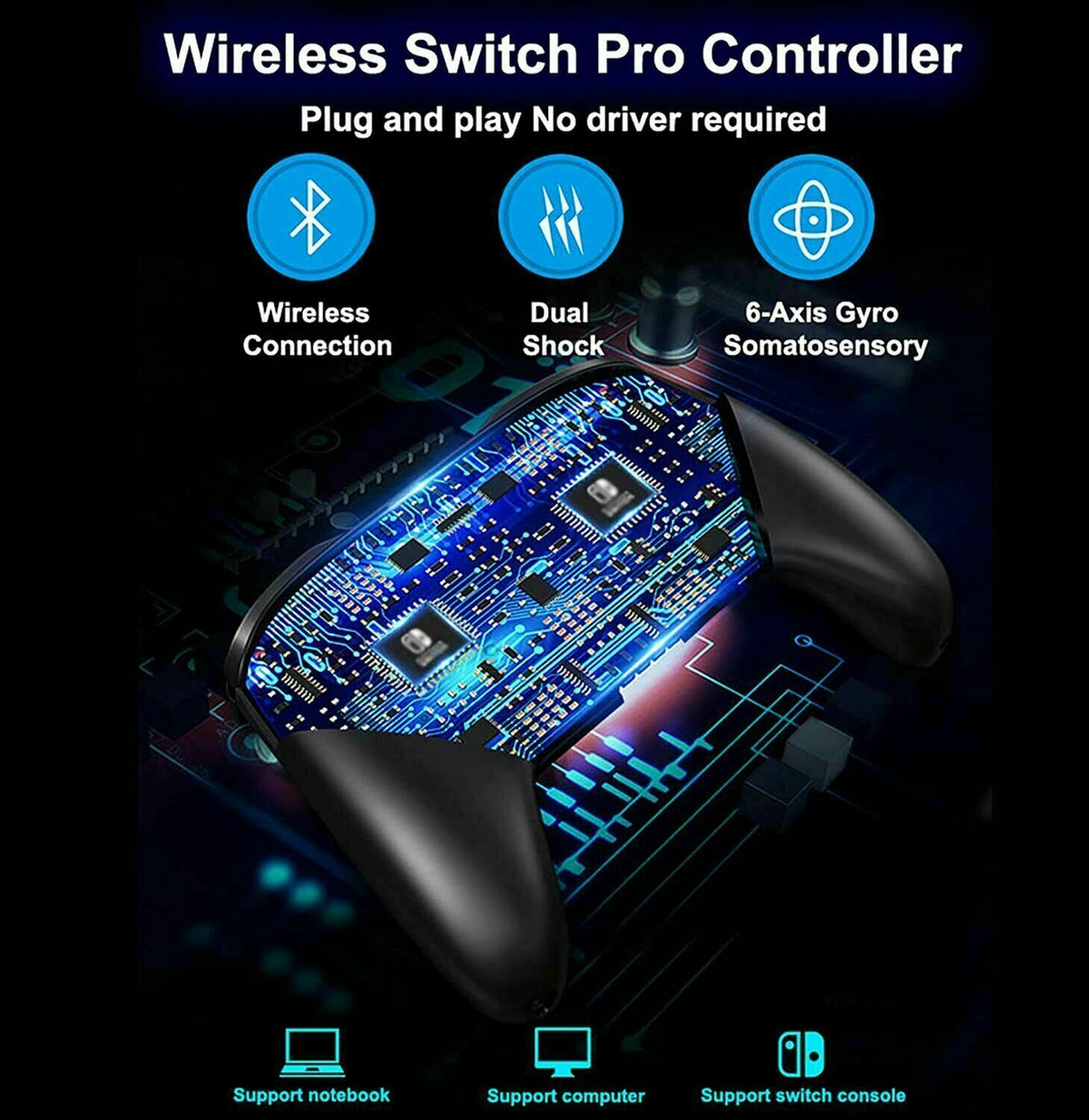 Pro Wireless Game Controller Gamepad Joystick Remote For Nintendo Switch / Lite Pi-Mart