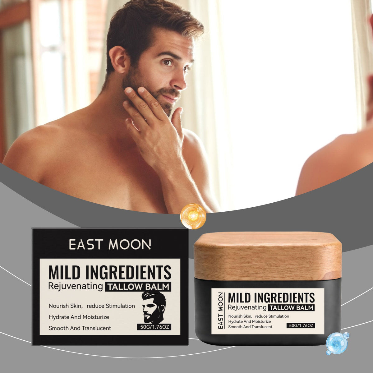 Men's Facial Moisturizer 50g 1box Tri Light Beauty
