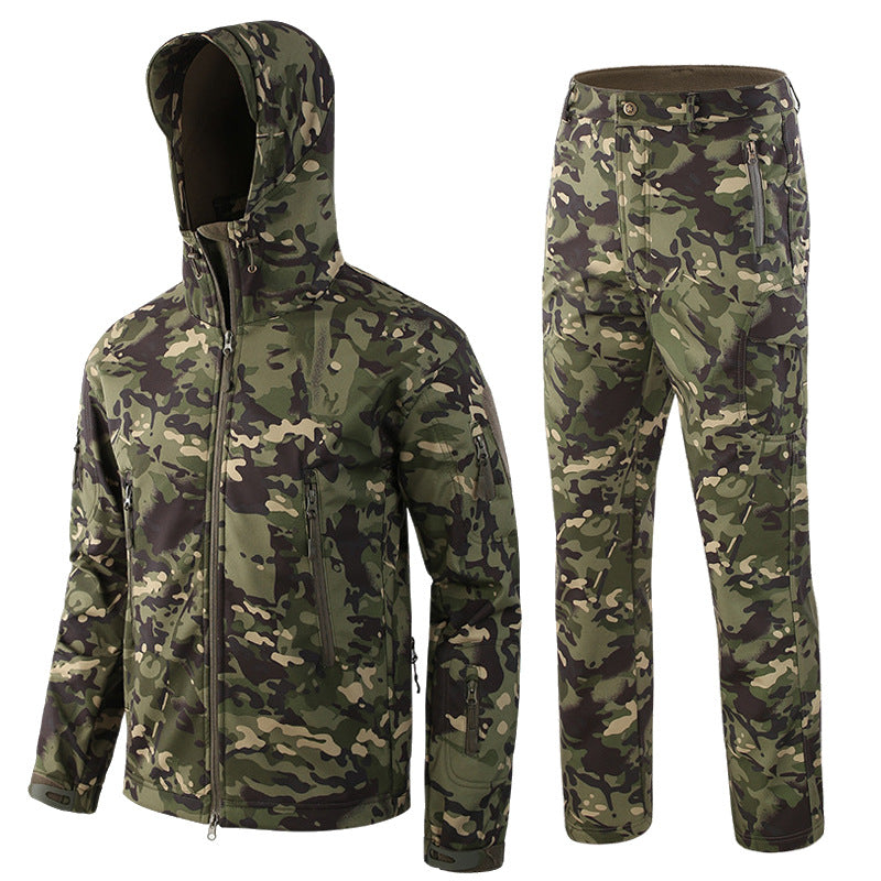 Men's Waterproof Camouflage Fishing Jacket and Pants Set Pi-Mart