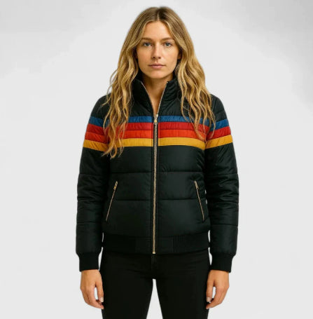 Women's Casual Hooded Printed Short Cotton Jacket CJD