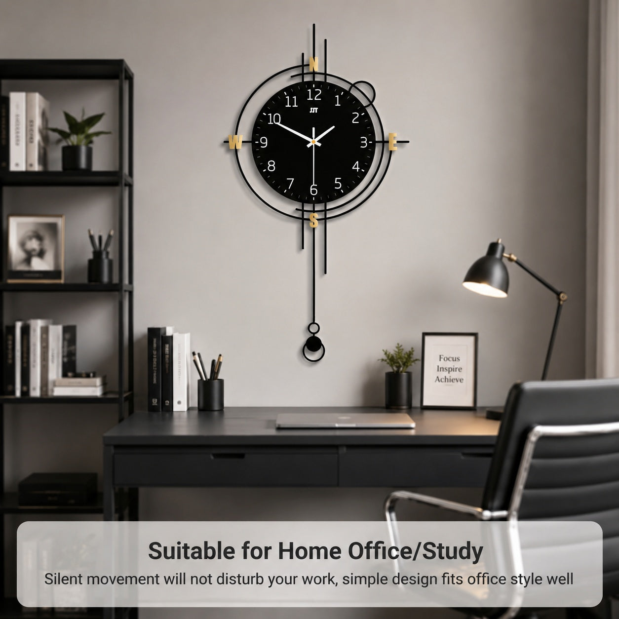 Modern Iron Wall Clock Metal Decorative Home Decor PearlNestDecor.com