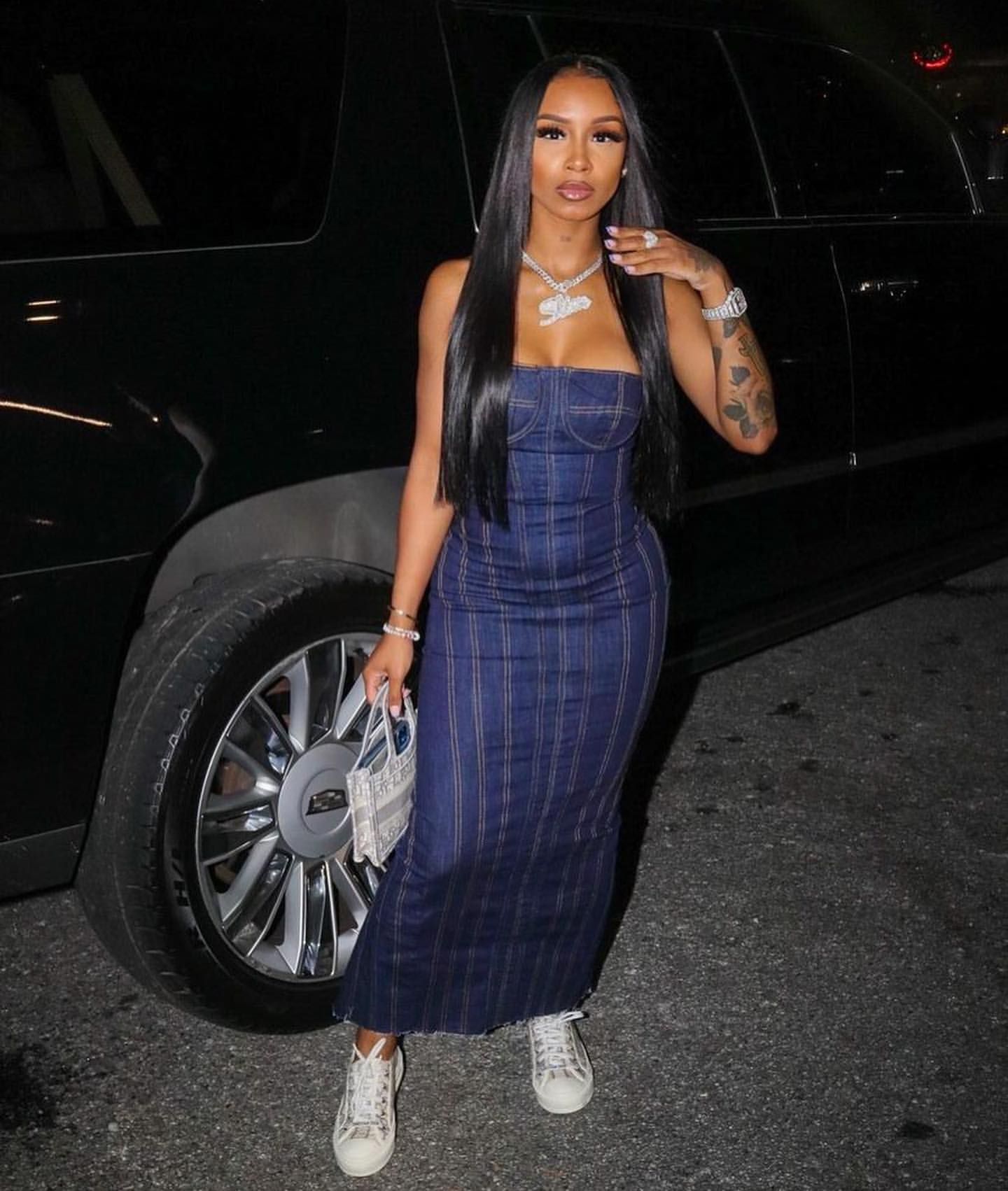 Denim Tube Top Dress Pi-Mart