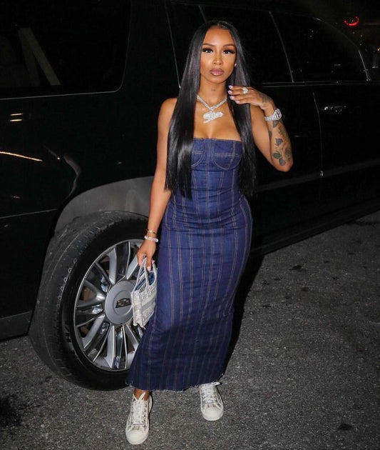 Denim Tube Top Dress Pi-Mart