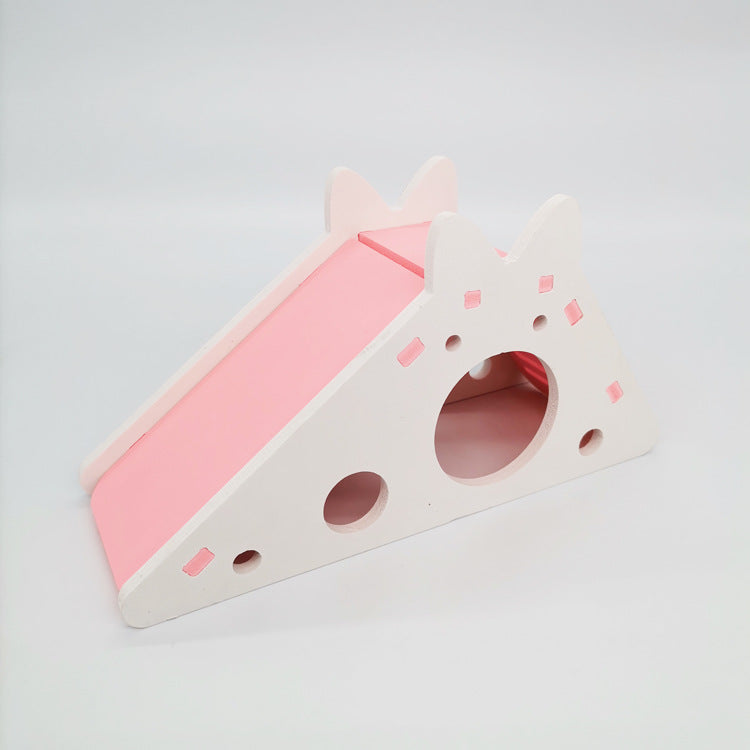 Wooden Slide House for Small Pets Pi-Mart