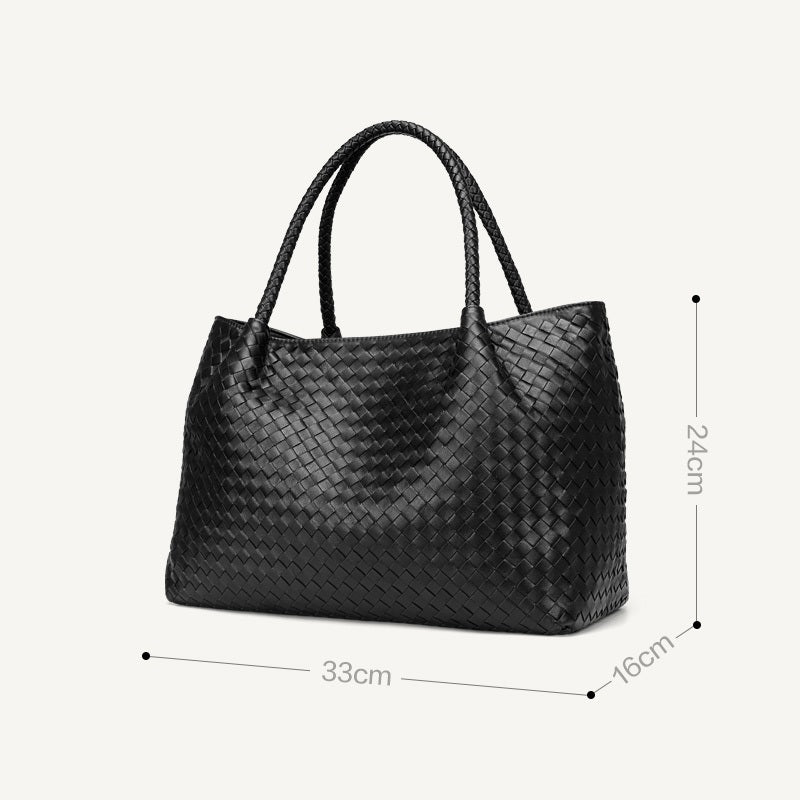 Handmade Sheepskin Woven Handbag For Women LadyShow.Store