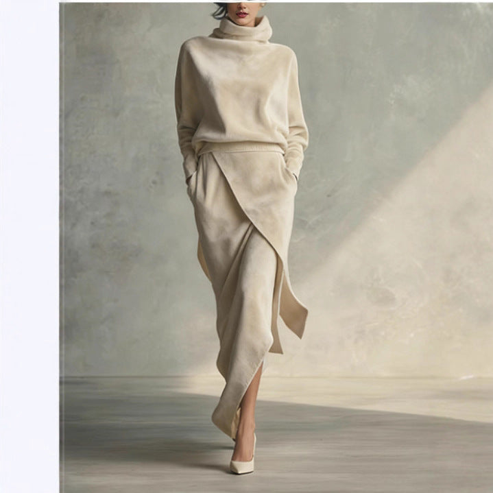 Elegant Suede Dress Women NorixaFashion.com