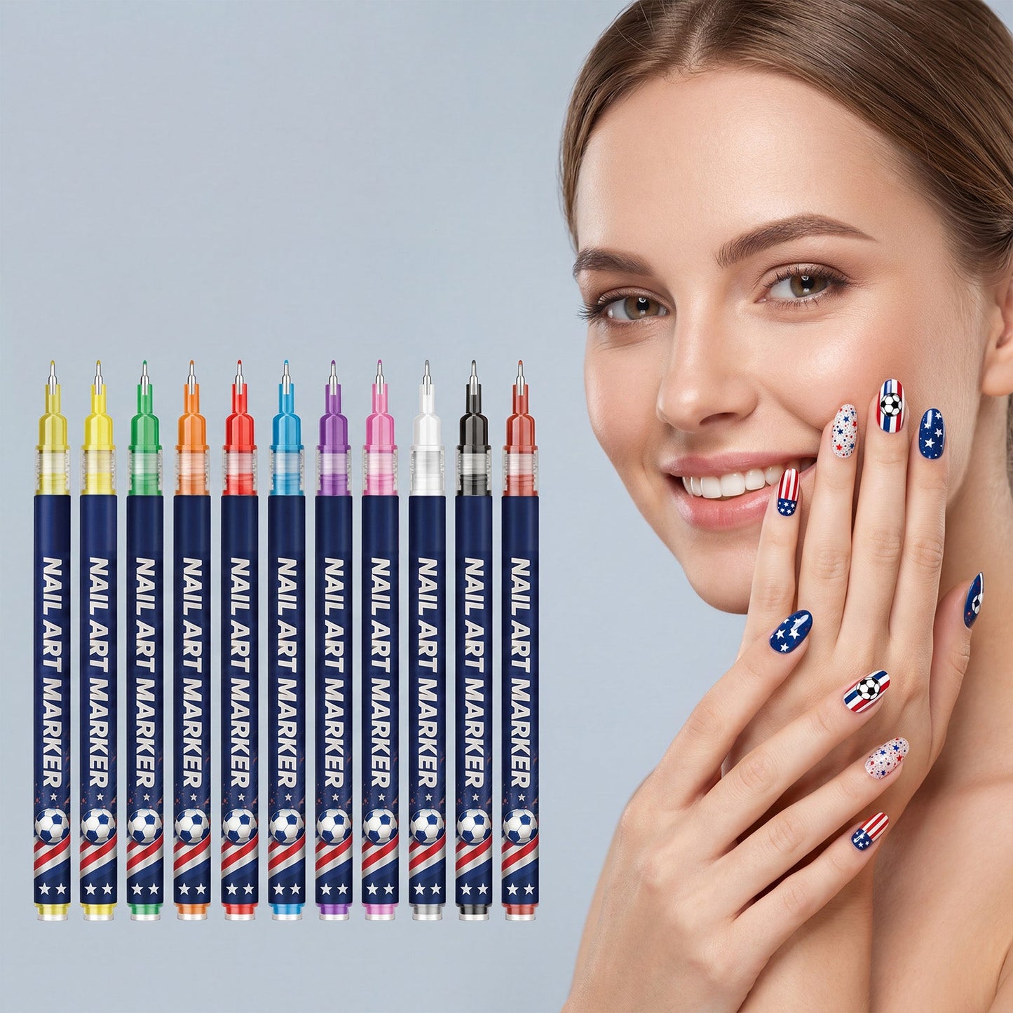 Nail Art Pen World Cup Tri Light Beauty