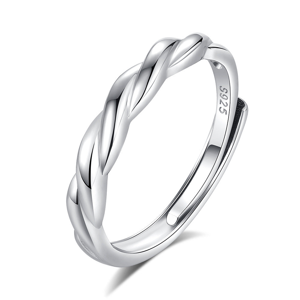 S925 Silver Adjustable Ring For Couples LadyShow.Store