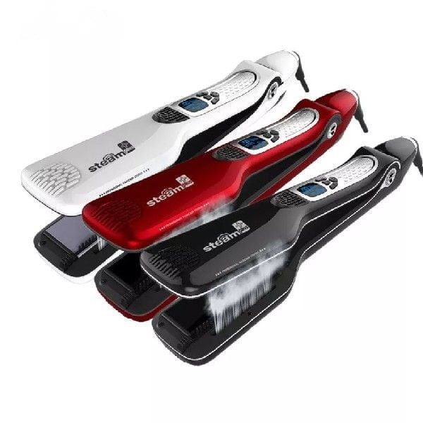 CLRLIFE Titanium Ceramic Steam Hair Brush Flat Iron LadyShow.Store