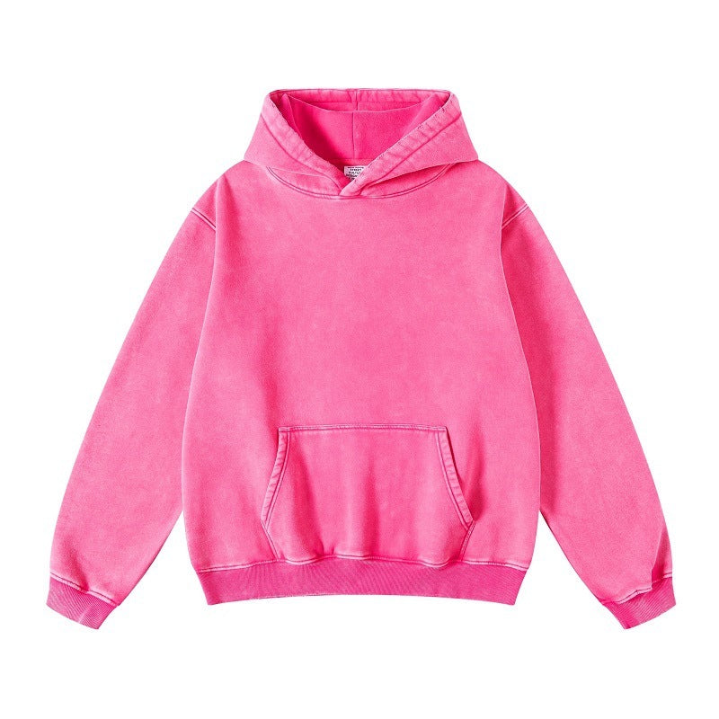 Women's Loose Retro Fleece Hooded Sweatshirt