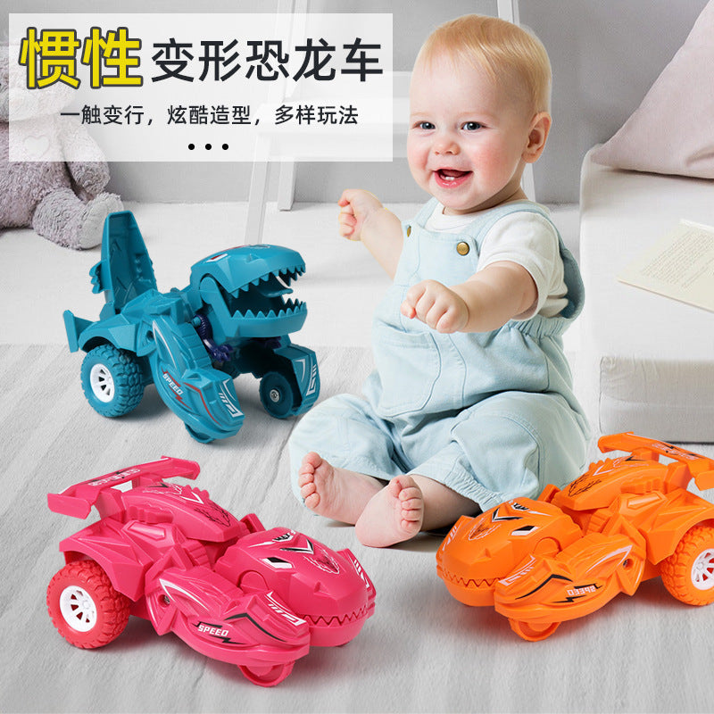 Children's dinosaur toys deformation toy car inertia scooter model dinosaur shape cross-border toy LuxuryLifeWay Online Store