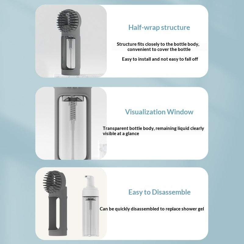 Pet Bath Brush Multifunctional Foam Bath Integrated Silicone Rubbing Bath Brush Cat And Dog Cleaning Artifact Massage Brush Pets Products Pets Fashion