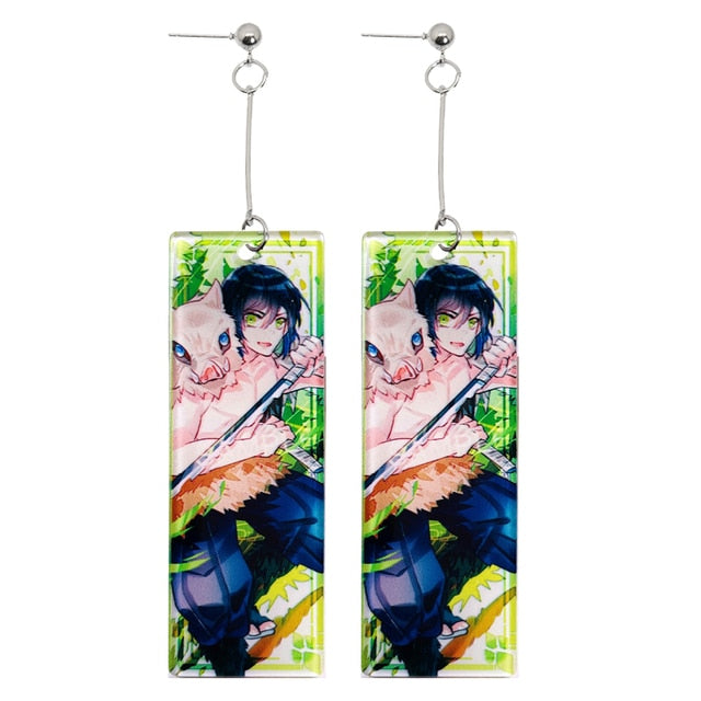 Acrylic Tanjiro Earrings Pi-Mart