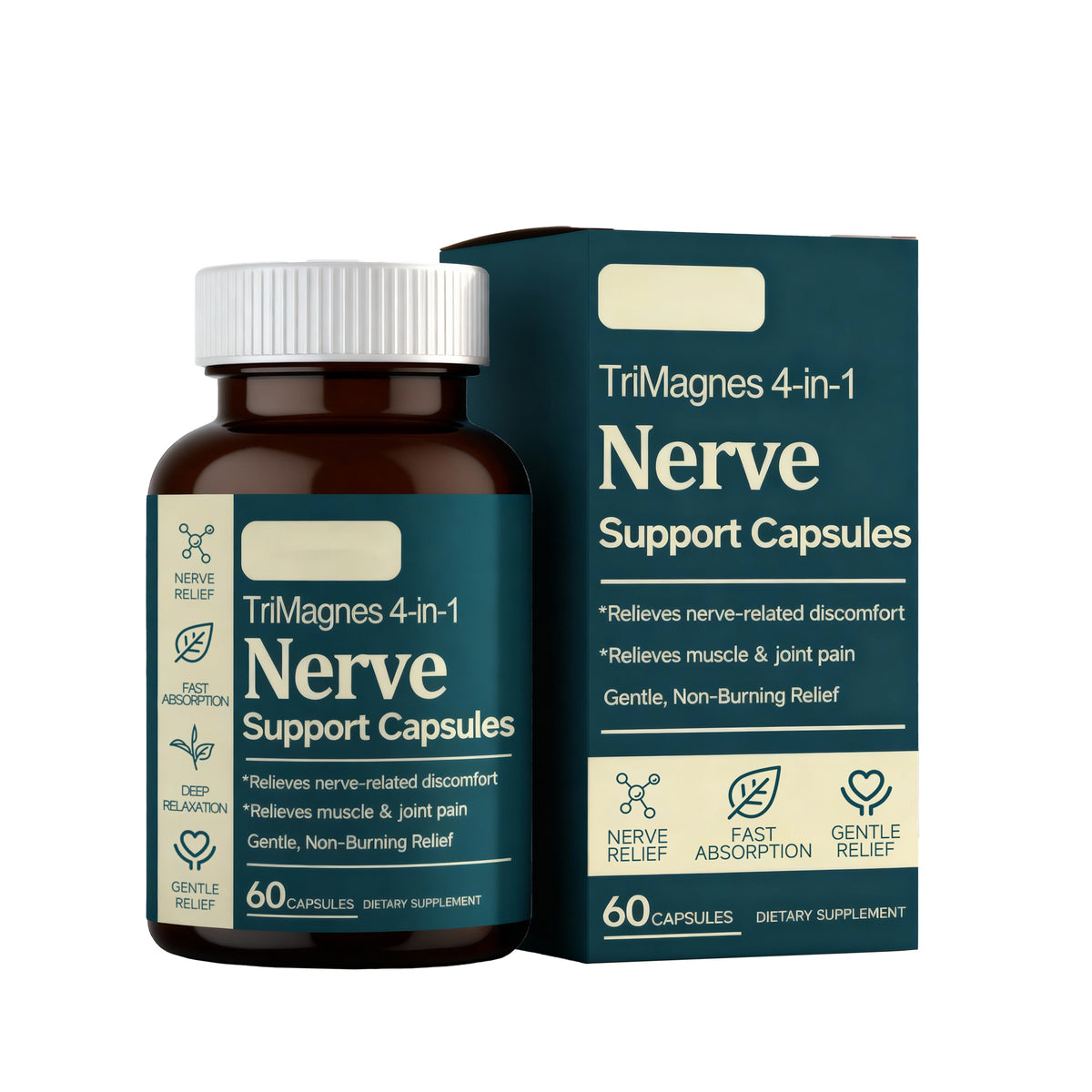 Improving Health, Boosting Vitality, Gentle, Comfortable, And Quickly Absorbed Daily Dietary Supplement Four In One Neural Support Capsules  Entrance , 60 Capsules, 1 Box Tri Light Beauty
