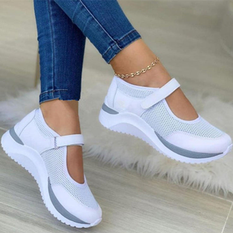 Women's Round Toe Velcro Platform Sandals LadyShow.Store