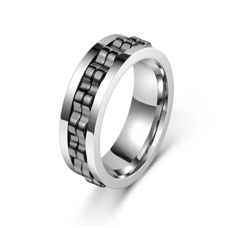 Stainless Steel Spinner Fidget Ring for Men Best YouTube Store
