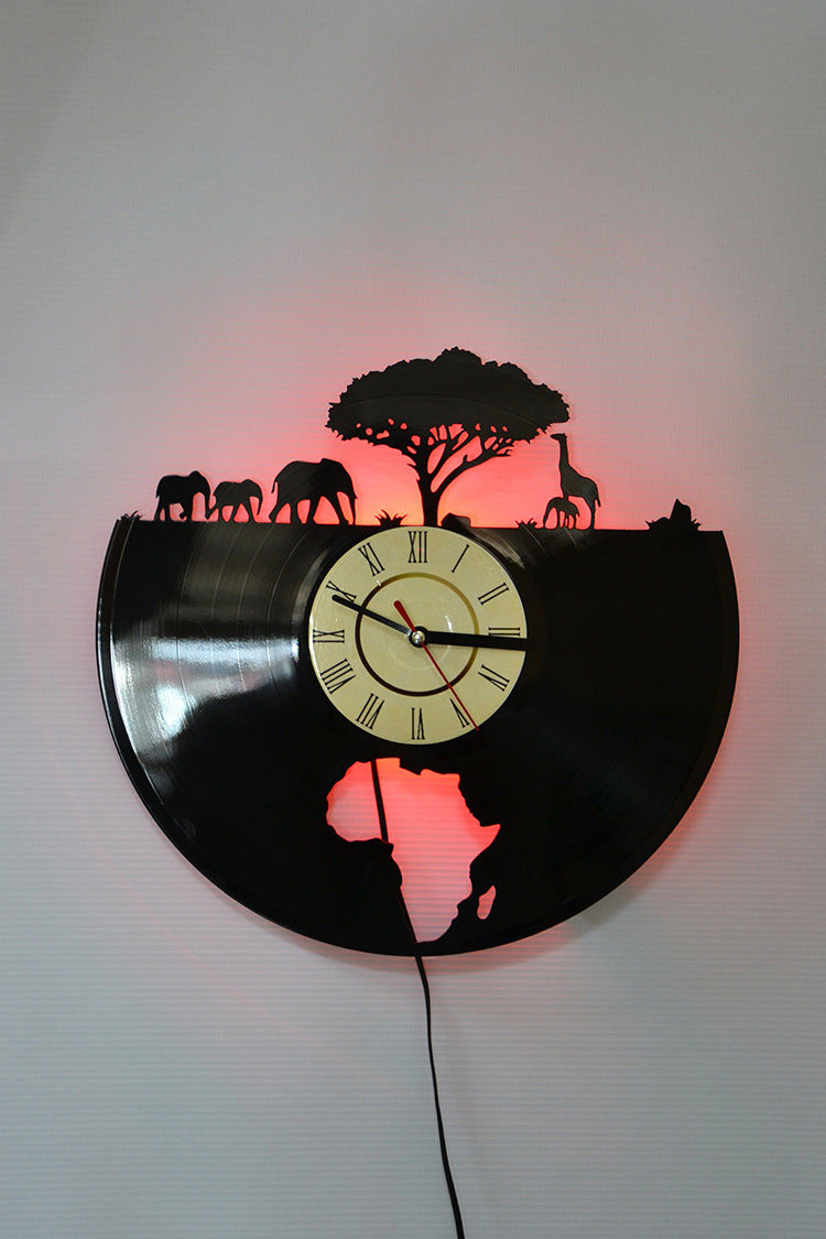 Vinyl Record Light Wall Wall Creative Vinyl Clock Night Light PearlNestDecor.com