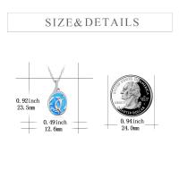 Dolphin Zircon 925 Silver Pendant Necklace for Women Girls LadyShow.Store