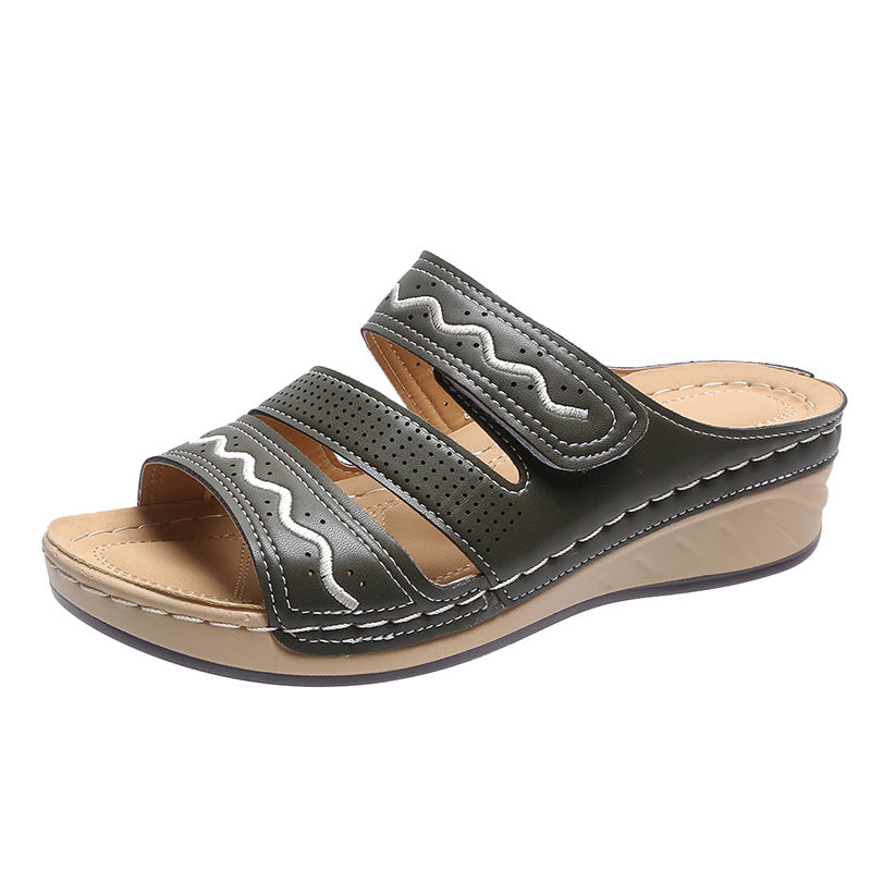 Women's Retro Wedge And Wispy Large Size Casual Sandals LadyShow.Store
