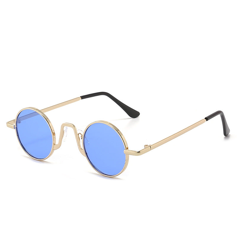 Retro Hip Hop Sunglasses Small Frame Round CJD