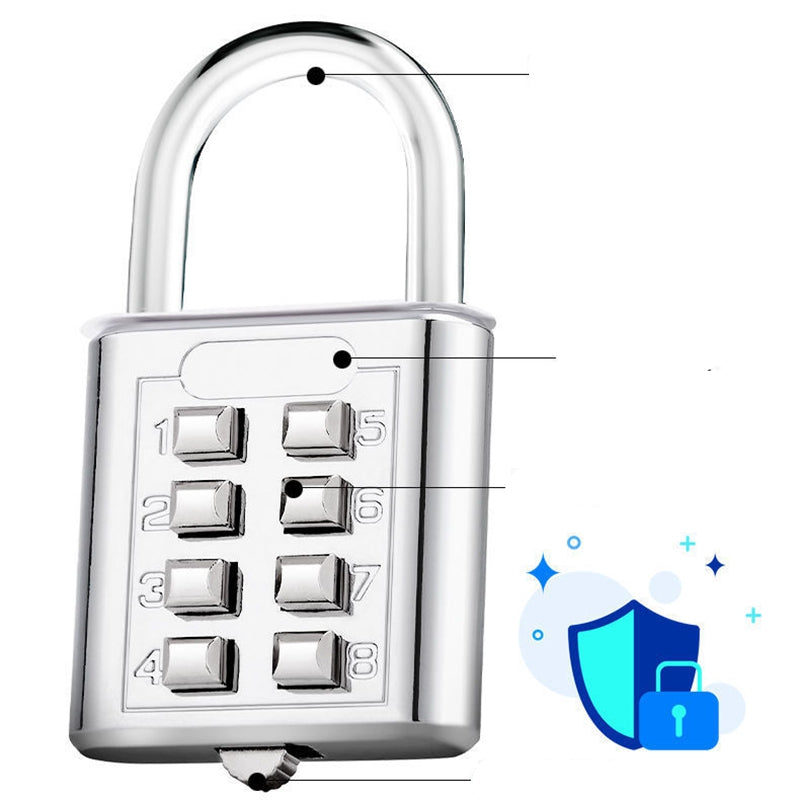 Mechanical 8-digit Key Lock Password Lock Padlock