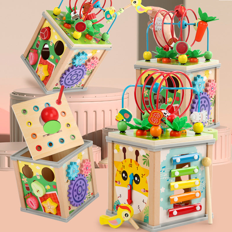 Children's Wooden Treasure Chest Multi-functional Puzzle