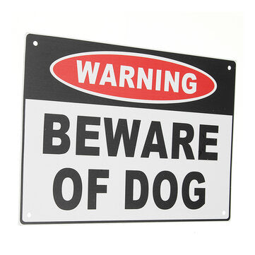 200x300mm Warning Beware of Dog Aluminium Safety Warning Sign House Door Wall Sticker LuxuryLifeWay Online Store