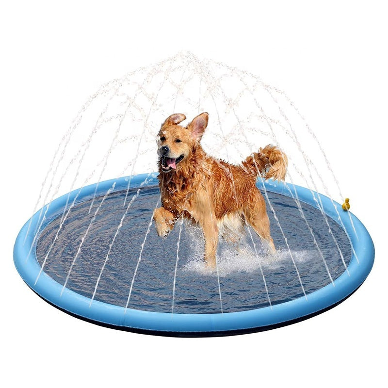Dog Sprinkler Outdoor Toys Dog Swimming Mat Anti-Slip Dog Pool Splash  Pad Pets Fashion