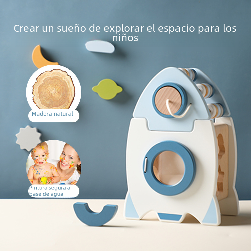 Wooden Rocket 5-in-1 Multifunctional Toy Set LuxuryLifeWay Online Store